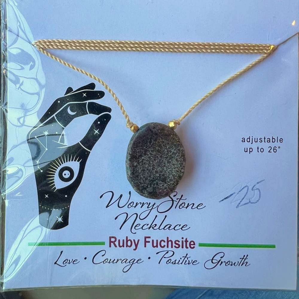 Necklace worry stone adjustable